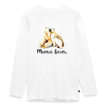 Mama Bear - Teenager Premium Organic Long Sleeve Shirt - white - Front - AI Model Kid Female (0cm)