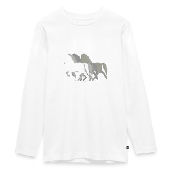 Icelandic Horse: Islandpferd Pferd Pony Merch - Teenager Premium Bio Langarmshirt - Weiß - Vorne - AI Model Kid Female (0cm)