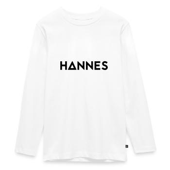 Prénom Hannes - T-shirt manches longues Premium Ado - blanc - Devant - AI Model Kid Female (0cm)