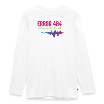 Erreur 404 Motivation non trouvée - T-shirt manches longues Premium Ado - blanc - Devant - AI Model Kid Female (0cm)