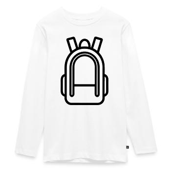 Rucksack - Teenager Premium Bio Langarmshirt - Weiß - Vorne - AI Model Kid Female (0cm)