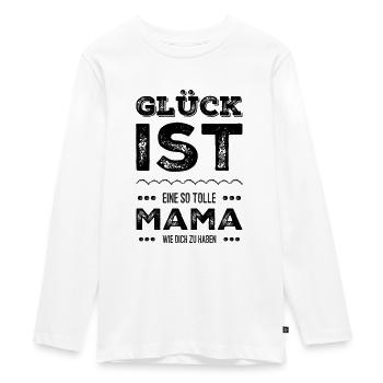 tolle mama - Teenager Premium Bio Langarmshirt - Weiß - Vorne - AI Model Kid Female (0cm)