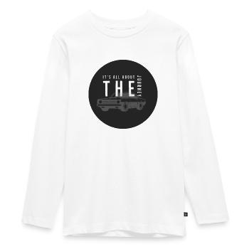 It's all about the Journey - Teenager Premium Organic Long Sleeve Shirt - white - Front - AI Model Kid Female (0cm)
