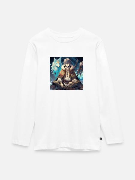 Magischer Kampf - Teenager Premium Bio Langarmshirt - Weiß