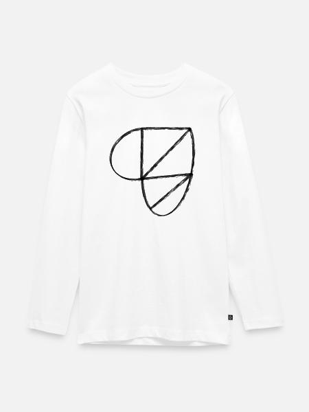 Herz Design - Teenager Premium Bio Langarmshirt - Weiß