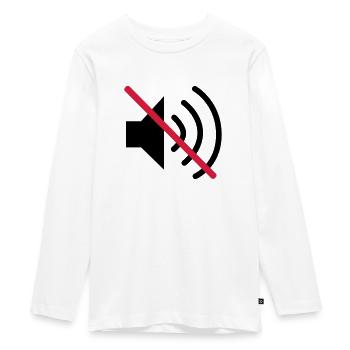 Silent / Mute - Teenager Premium Organic Long Sleeve Shirt - white - Front - AI Model Kid Female (0cm)
