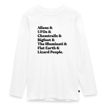 Verschwörungstheorie Starter Pack - Teenager Premium Bio Langarmshirt - Weiß - Vorne - AI Model Kid Female (0cm)