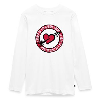 Leader Cousin Crew Team - Teenager Premium Bio Langarmshirt - Weiß - Vorne - AI Model Kid Female (0cm)