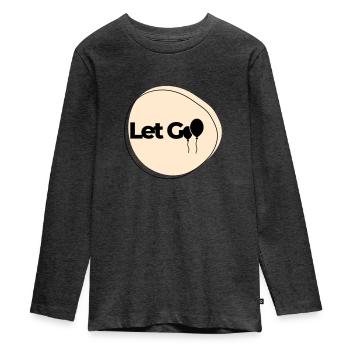 Let Go - Teenager Premium Organic Long Sleeve Shirt - heather anthracite - Front - AI Model Kid Female (0cm)