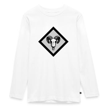 Gotland - T-shirt manches longues Premium Ado - blanc - Devant - AI Model Kid Female (0cm)