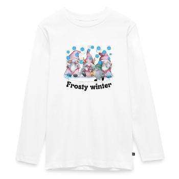 Hiver glacial - Elfes nordiques pour Noël - T-shirt manches longues Premium Ado - blanc - Devant - AI Model Kid Female (0cm)