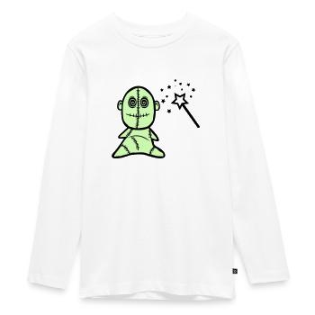 Voodoo Doll - Teenager Premium Organic Long Sleeve Shirt - white - Front - AI Model Kid Female (0cm)