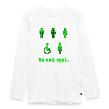 Alle sind gleich - Teenager Premium Bio Langarmshirt - Weiß - Vorne - AI Model Kid Female (0cm)
