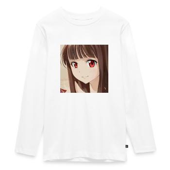 Waifu # 27 - T-shirt manches longues Premium Ado - blanc - Devant - AI Model Kid Female (0cm)