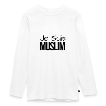 Je Suis Muslim - Teenager Premium Bio Langarmshirt - Weiß - Vorne - AI Model Kid Female (0cm)
