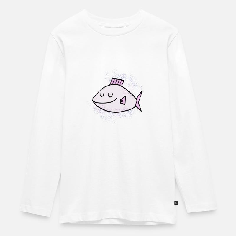 Poisson rose kidz - T-shirt manches longues Premium Ado - blanc