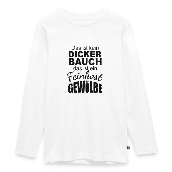 Bauch Feinkost Gewölbe - Teenager Premium Bio Langarmshirt - Weiß - Vorne - AI Model Kid Female (0cm)