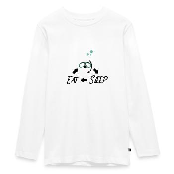 Plongée et plongée en apnée - T-shirt manches longues Premium Ado - blanc - Devant - AI Model Kid Female (0cm)