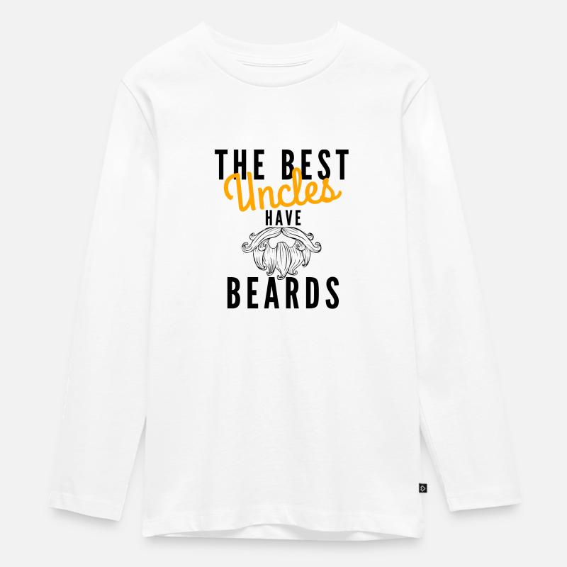 The best Uncles have Beards - Teenager Premium Bio Langarmshirt - Weiß
