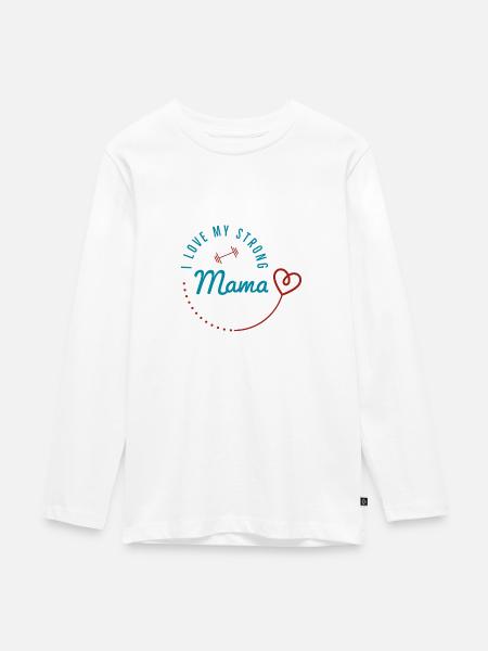 lovemama transparent - Teenager Premium Organic Long Sleeve Shirt - white