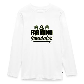 Farming simulator Garten Gartenarbeit Geschenk - Teenager Premium Bio Langarmshirt - Weiß - Vorne - AI Model Kid Female (0cm)