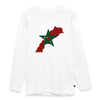 maroc - T-shirt manches longues Premium Ado - blanc - Devant - AI Model Kid Female (0cm)