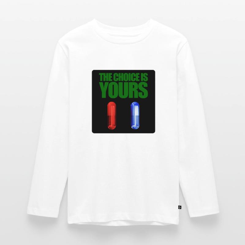 Matrix rote oder blaue Pille Teenager Premium Bio Langarmshirt