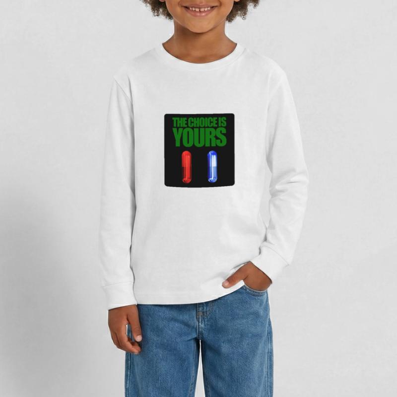 Matrix rote oder blaue Pille Teenager Premium Bio Langarmshirt