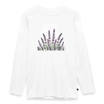 Lavendelhalme Lavendel - Teenager Premium Bio Langarmshirt - Weiß - Vorne - AI Model Kid Female (0cm)