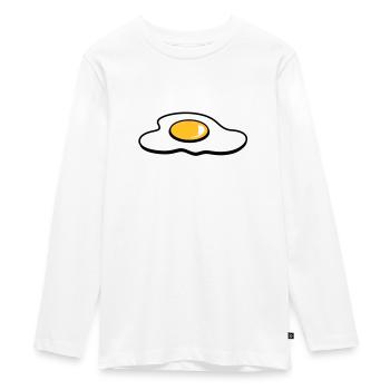 Un œuf frit - T-shirt manches longues Premium Ado - blanc - Devant - AI Model Kid Female (0cm)