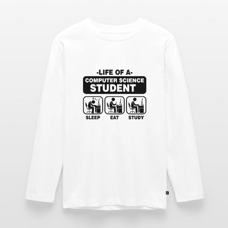 Student Informatik Programming Geschenk Nerd Admin Teenager Premium Bio Langarmshirt