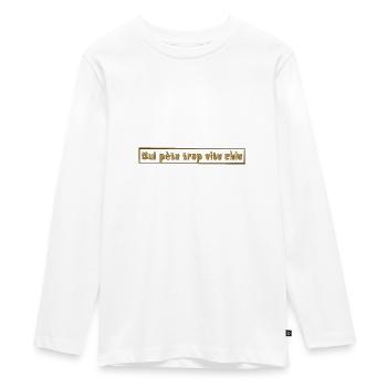 Qui pète trop vite chie - T-shirt manches longues Premium Ado - blanc - Devant - AI Model Kid Female (0cm)