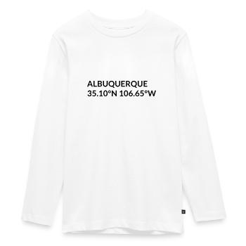 Coordonnées d’Albuquerque, Nouveau-Mexique, États-Unis - T-shirt manches longues Premium Ado - blanc - Devant - AI Model Kid Female (0cm)