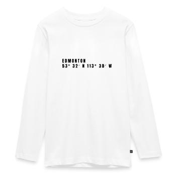 Coordonnées Edmonton, Canada - T-shirt manches longues Premium Ado - blanc - Devant - AI Model Kid Female (0cm)