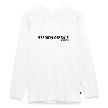 Assen Koordinaten - Teenager Premium Bio Langarmshirt - Weiß - Vorne - AI Model Kid Female (0cm)