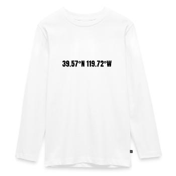 Sparks Nevada USA Koordinaten - Teenager Premium Bio Langarmshirt - Weiß - Vorne - AI Model Kid Female (0cm)