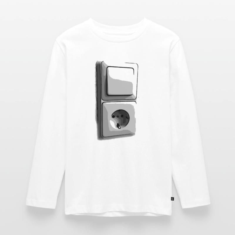 Retro light switch socket transparent Teenager Premium Organic Long Sleeve Shirt