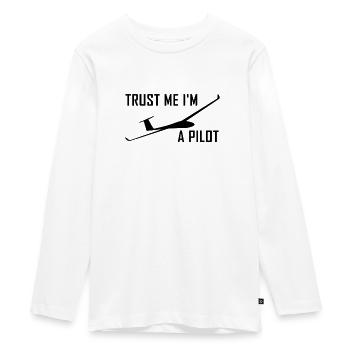 pilote - T-shirt manches longues Premium Ado - blanc - Devant - AI Model Kid Female (0cm)