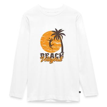 Beachvolleyball - Teenager Premium Bio Langarmshirt - Weiß - Vorne - AI Model Kid Female (0cm)