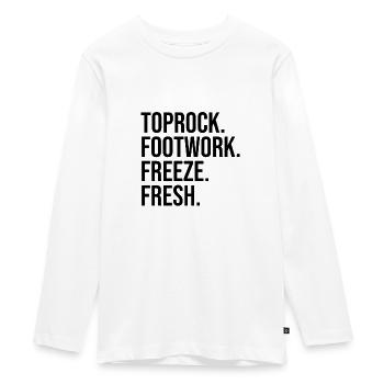 B-Boy B-Girl Breakdance Gift - Teenager Premium Organic Long Sleeve Shirt - white - Front - AI Model Kid Female (0cm)