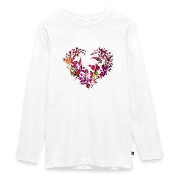 Fleurs hongroises, Cœur, Ornements, Cœur de fleurs, Fruits - T-shirt manches longues Premium Ado - blanc - Devant - AI Model Kid Female (0cm)