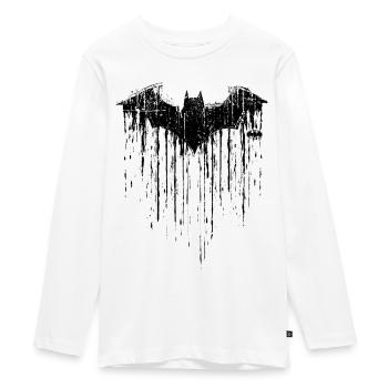 Batman 'Double Logo' Tee shirt manches longues Fem - T-shirt manches longues Premium Ado - blanc - Devant - AI Model Kid Female (0cm)