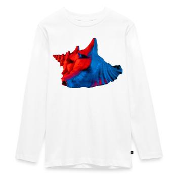 Pop Art Shell - Teenager Premium Organic Long Sleeve Shirt - white - Front - AI Model Kid Female (0cm)