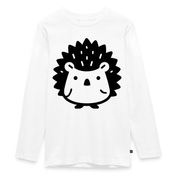 Igel - Teenager Premium Bio Langarmshirt - Weiß - Vorne - AI Model Kid Female (0cm)