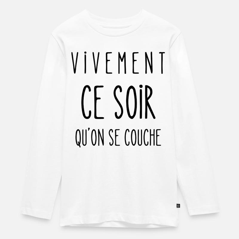 vivement ce soir - T-shirt manches longues Premium Ado - blanc