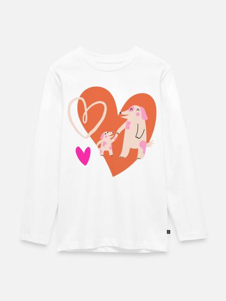 Mama Kind - Teenager Premium Bio Langarmshirt - Weiß