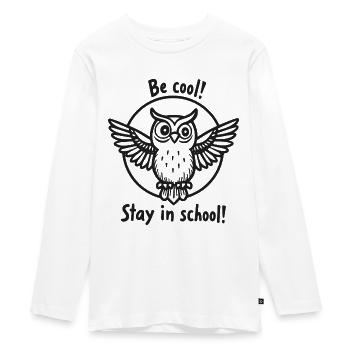 Be Cool - Teenager Premium Bio Langarmshirt - Weiß - Vorne - AI Model Kid Female (0cm)