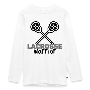 Guerrier de crosse - T-shirt manches longues Premium Ado - blanc - Devant - AI Model Kid Female (0cm)