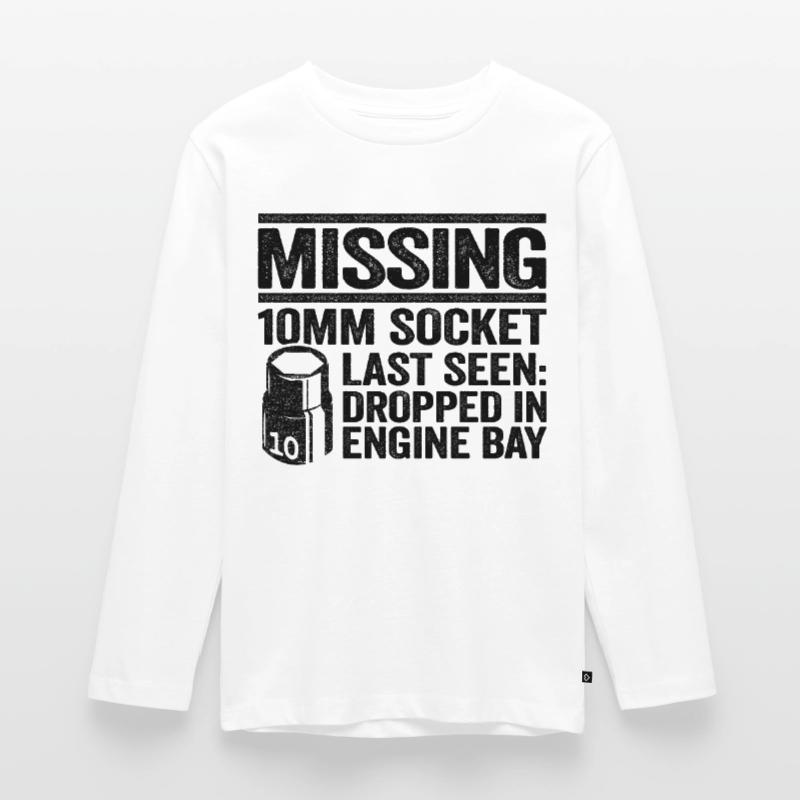 Missing 10mm Socket Funny Mechanic Teenager Premium Organic Long Sleeve Shirt