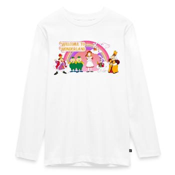 Alice Au Pays Des Merveilles Monde Fantastique - T-shirt manches longues Premium Ado - blanc - Devant - AI Model Kid Female (0cm)